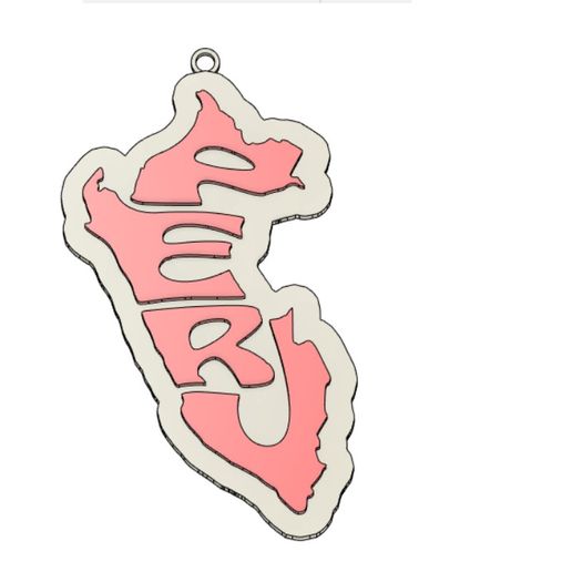 🗝️ Keychain/ Peru・ STL File for ・Cults