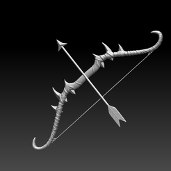 Bow-and-arrow.png Файл STL Воин племени с луком и стрелами・Дизайн для загрузки и 3D-печати