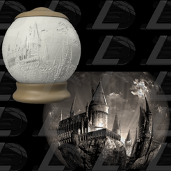 Vignette.png STL-Datei Harry Potter Nachtlicht-Lithophan (Schloss Hogwarts) herunterladen • 3D-druckbares Modell, Ludo3D