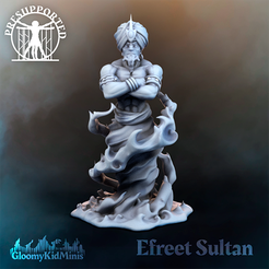 Efreet_Sultan.png Free STL file Efreet Sultan・Template to download and 3D print