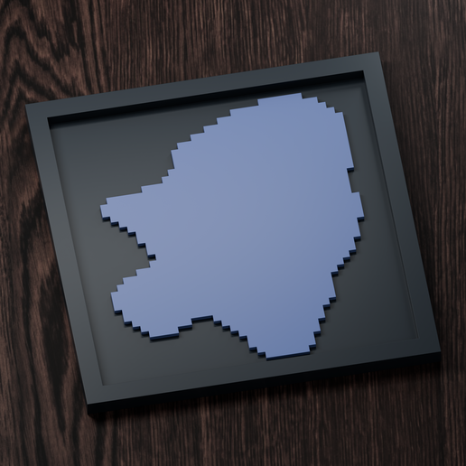 Nosepass - Pokemon Silhouette Frame | Gen 3 sprite style | STL