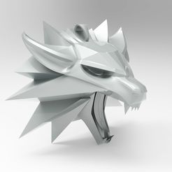 keyshot-cover.jpg Fichier STL Witcher 3 Wild Hunt Wolf School Medallion Modèle imprimable en 3D・Plan pour imprimante 3D à télécharger
