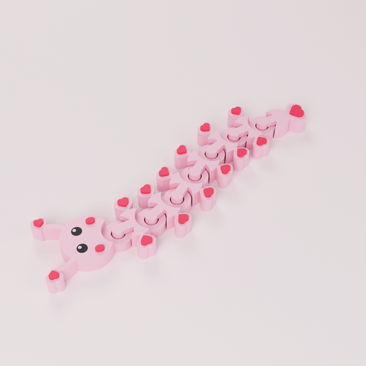 Flexi Love Bug | Valentine's Day Print-in-Place Toy | 2 Colors, No Supports