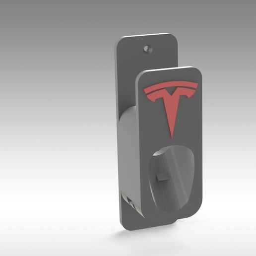 Untitled 742.jpg **TESLA MOBILE CHARGER GEN 2 - CABLE HOLDER WALL MOUNT Bracket for Gen2 UMC North America and EUROPE with bonus Tesla drink coasters included !