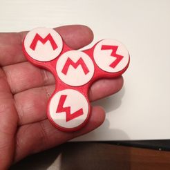 hand spinner mario.JPG Free STL file Hand Spinner Mario・3D print design to download