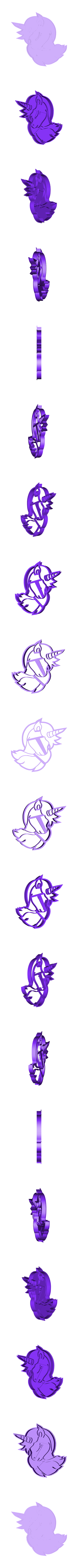 unicornio_decostado - copia.stl Unicorn 5 cookie cutter