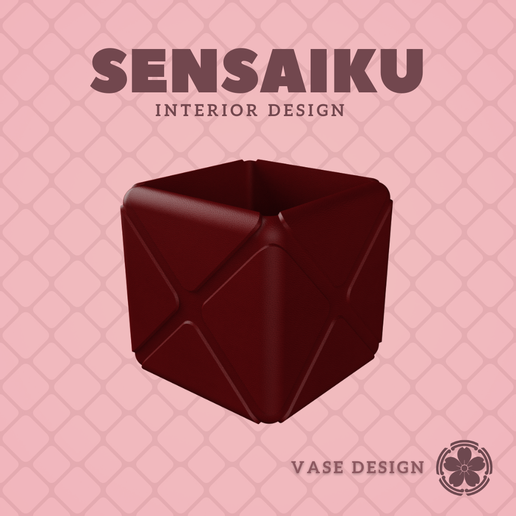 43. Cube 43 Custom Vase Design: Personalized Forms for Miniature and Modern Spaces - Ikebana Home Decoration for Modern Diorama