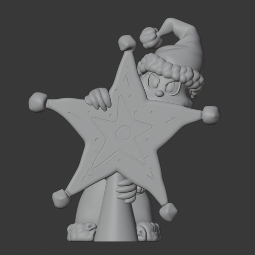 Cartoon-Grinch mit Weihnachtsstern STL Datei fr 3D-DruckCults