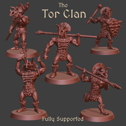 Tor_Clan_Set_3.png The Tor Clan - Warband of 5 Primal Warrior Cavemen of the Stone Age