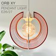 ORB-XY_pendant-light_front.jpg **ORB XY | String Art Pendant Light E27 & E26 fast print**