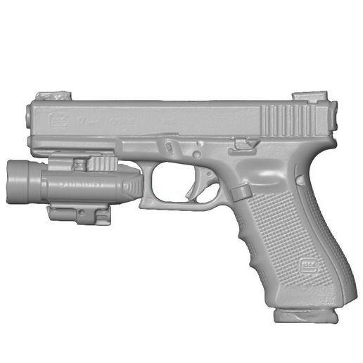Glock17-BALDR-Pro_04.jpg GLOCK 17 G17 G22 G31 9MM PISTOLE mit Olight BALDR Pro Licht/Laser REAL SIZE SCAN