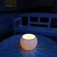 IMG_20200903_201728.jpg Tea light shade Tea light holder Miresistor large tea light shade the holes are arranged in Fibonacci spirals diameter 15 cm