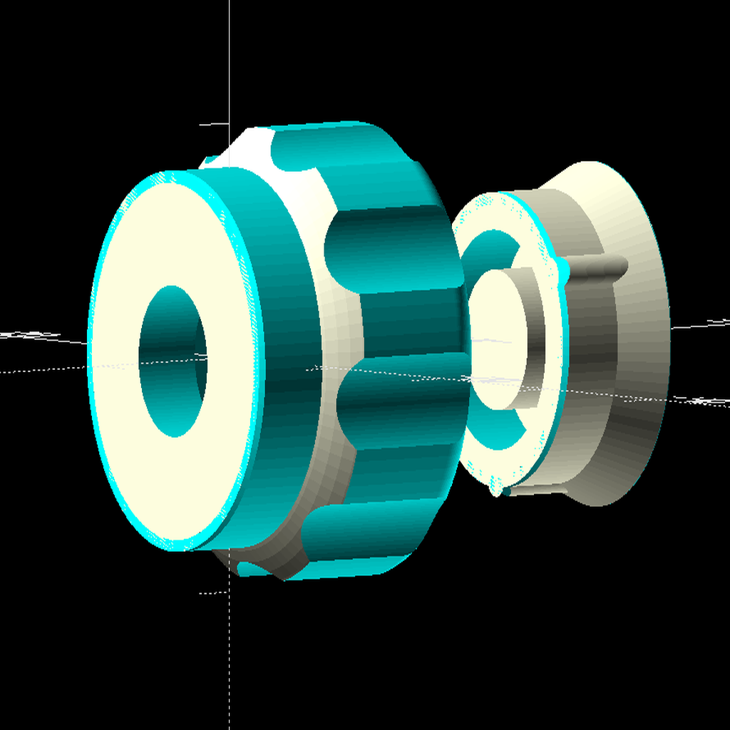 Openscad Bolt Example Download free SCAD file Knob for bolt with OpenSCAD • 3D printer model ...