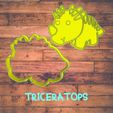 Diseño sin título-7.jpg triceratops (dinosaur) cookie cutter / cortador de galleta de dinosaurio