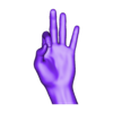 hand_2_SubTool1.stl HAND SIGN LANGUAGE ALPHABET E,F,G,H