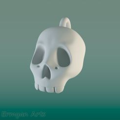 skull.jpg STL-Datei Halloween Totenkopf Medaillon/Dekoration・3D-Druck-Idee zum Herunterladen