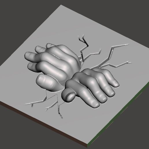 render-b.jpg STL-Datei Hände durch Ritzen・Design für 3D-Drucker zum herunterladen, grimchild24