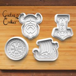 Bild.jpg 3D file viking Cookie Cutter set 0285・3D printer design to download