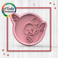 4410-O-con-flores.63.jpg STL file Cutter letter O with flowers・3D printer design to download