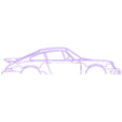964 turbo.stl Wall Silhouette: Porsche Set