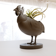 15.png guinea fowl  mouth open planter pot flower vase stl