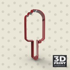 Popsicle-Cookie-Cutter-1.jpg Fichier STL gratuit Découpeur de biscuits Popsicle 1 - Découpeur de biscuits Popsicle de crème glacée 1・Design pour imprimante 3D à télécharger