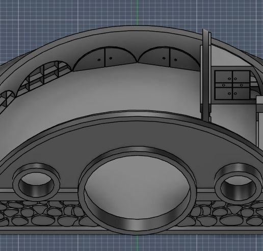 D&D DnD Halfling Hobbit Home (Terrain) 3D model
