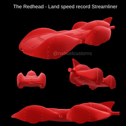 Proyecto-nuevo-2023-01-27T145702.691.png Fichier STL The Redhead - Record de vitesse terrestre Streamliner・Modèle à télécharger et à imprimer en 3D