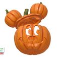Halloween-Mickey-Pumpkin-Head-Candy-bowl-16.jpg Halloween Mickey Pumpkin Head Candy bowl 3D Printable Model