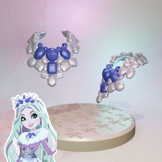 Ever After High custom Epic Winter Crystal Winter doll necklace inspired