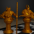 4.png Medieval Viking Figure Chess Set - Viking Character 3D print model
