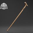 Threaded_Cane_Render_Bronze.jpg Threaded Cane Bloodborne Life Size Prop STL