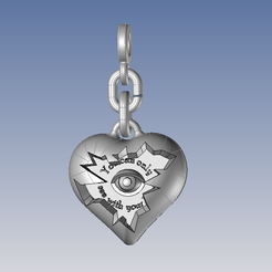 12v1p1.png Archivo STL Original pendiente corazón multicolor・Diseño para descargar y imprimir en 3D