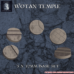 32mmSet_WotanTempleRenders-2.png Download STL file Wotan Temple 32mm Set (Pre-supported) • 3D print template, admiral_apocalypse