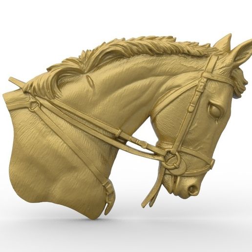Horse head bust 3D model
