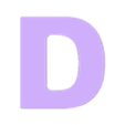 FACE D 0.4.stl 3d print  LETTERS   "d" and "D"  - 250mm