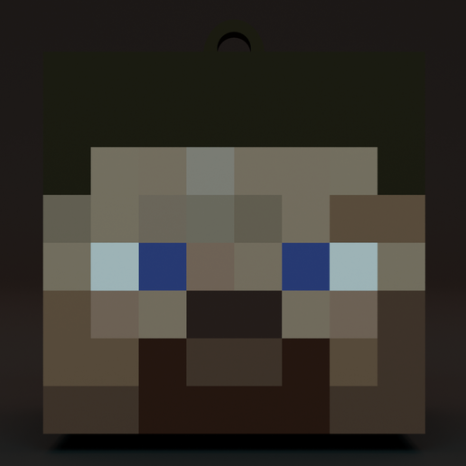 Untitled.png Minecraft Steve head keychain