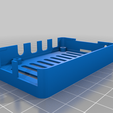 rpi4-base.png Raspberry Pi 4 Model B Case (fan, fan less, screw less, fast print, minimal material)
