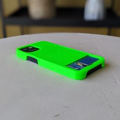 PXL_20211009_233909214.PORTRAIT.jpg STL file iPhone 13 mini case with card slot and stand・3D printer design to download