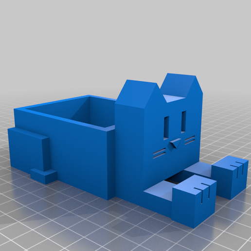 🐱 Boxy Cat Box・Free STL File for ・Cults