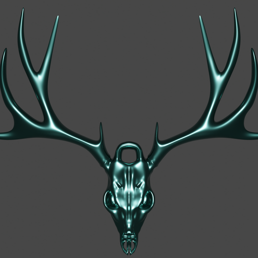 StagSkull Keychain 3D model