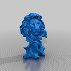Lev_na_koryage_fix.png Бесплатный STL файл Lion on a Wood (Simba) (fix top and bottom)・3D-печатная модель для скачивания