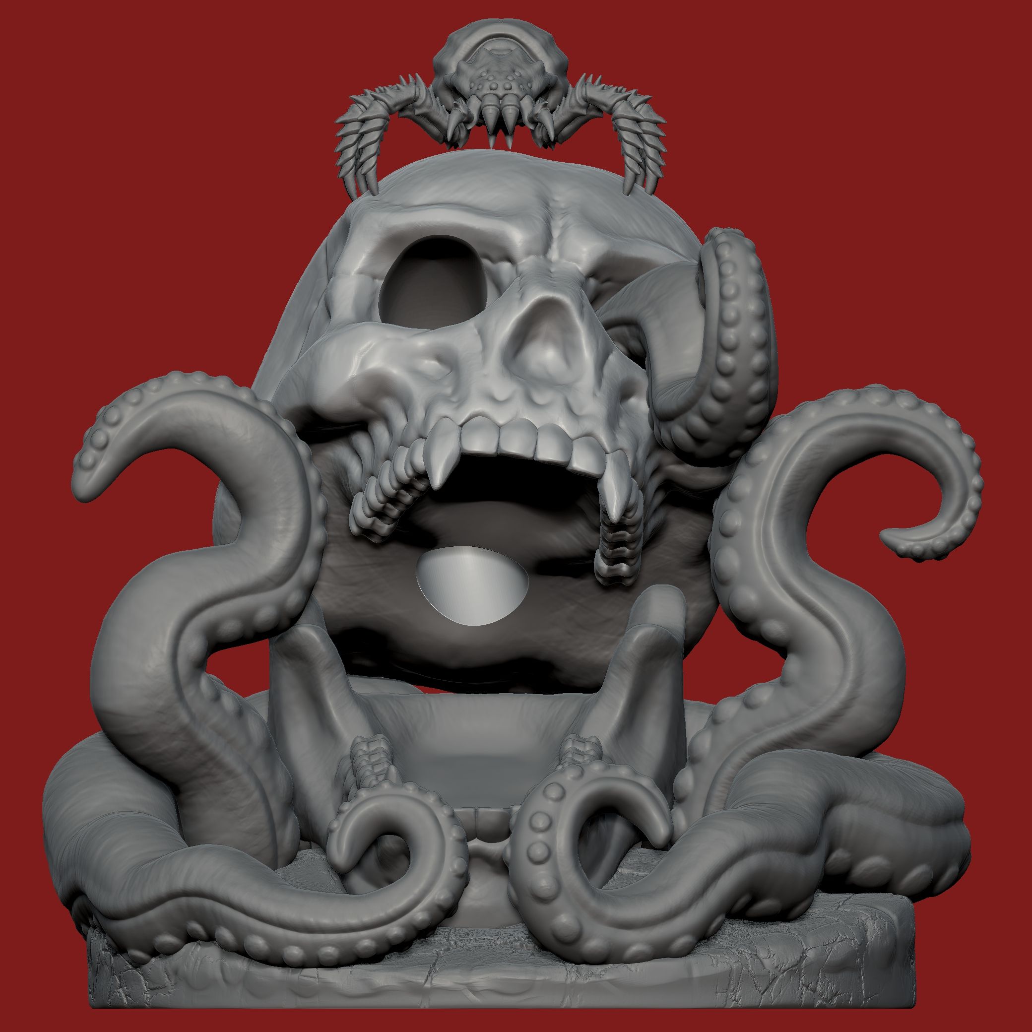 Скачать файл Череп и щупальца Башня для игры в кости