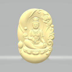 1.png Fichier STL Pendentif Avalokitesvara Bodhisattva Modèle d'impression 3D・Modèle à télécharger et à imprimer en 3D