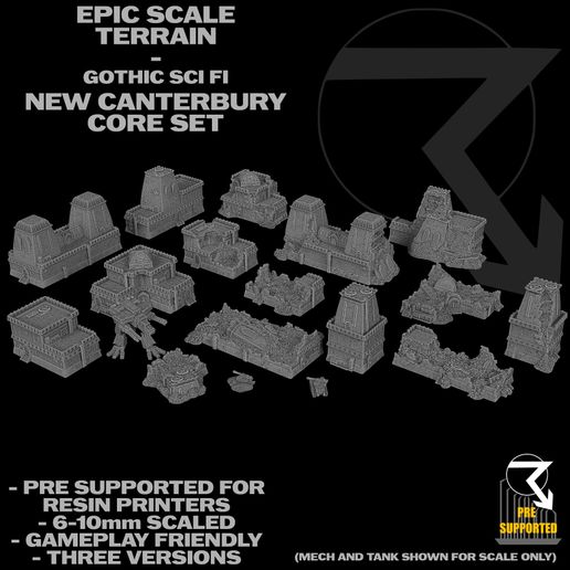 Epic Scale Terrain - Gothic Sci Fi - New Canterbury Core 3D model