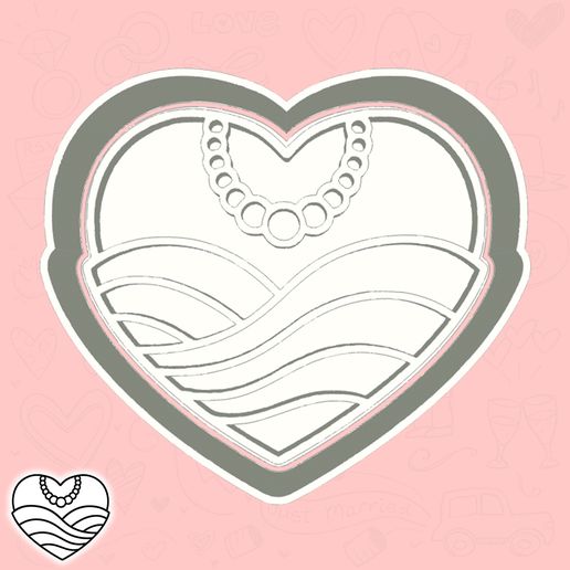 Wedding Day cookie cutters - bride (heart shaped) (style 1)