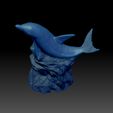 Shop3.jpg Dolphin on the rock STL 3D print model High-Polygon The file is easy to print without any supports!