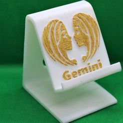 Gemini Phonestand pic gbg ws.jpg 3D file Gemini Phone stand・3D printing idea to download, M3DPrint