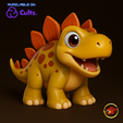 dino-stego.png Baby Stegosaurus - Animated STL