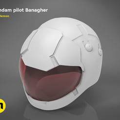 Gundham-copy.png Télécharger fichier Casque Banagher du pilote Gundam • Objet pour impression 3D, 3D-mon